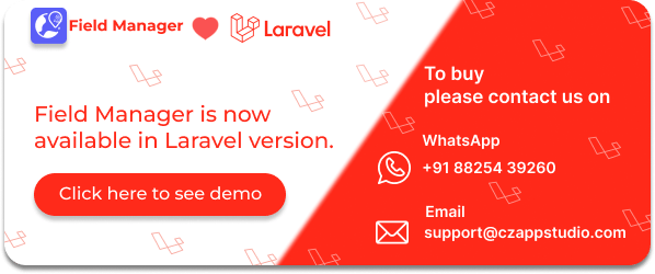 Field Manager Laravel Version